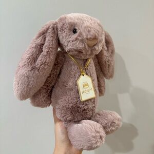 Jellycat Luxe Bashful Bunny Rosa (Medium) NWT VHTF